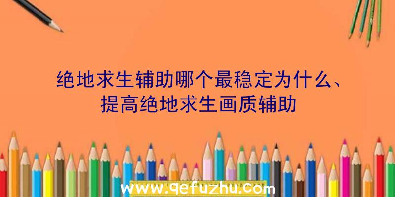 绝地求生辅助哪个最稳定为什么、提高绝地求生画质辅助