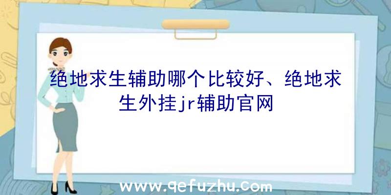 绝地求生辅助哪个比较好、绝地求生外挂jr辅助官网