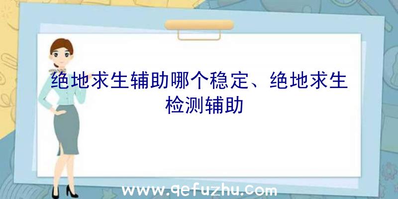 绝地求生辅助哪个稳定、绝地求生