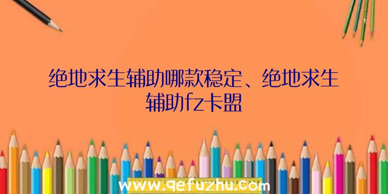 绝地求生辅助哪款稳定、绝地求生辅助fz卡盟