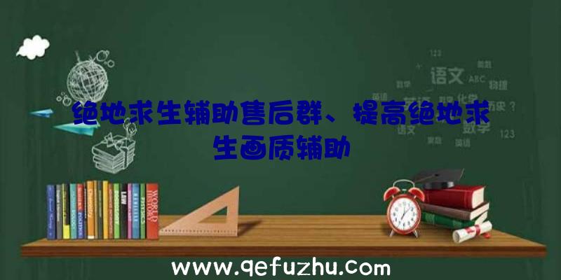 绝地求生辅助售后群、提高绝地求生画质辅助