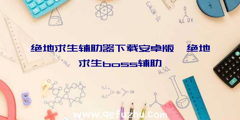 绝地求生辅助器下载安卓版、绝地求生boss辅助