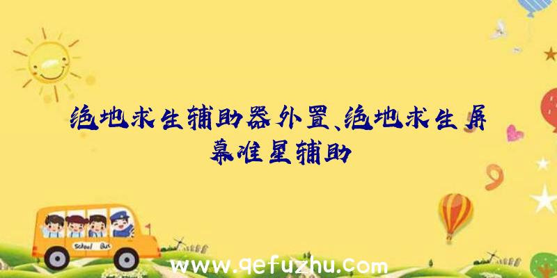 绝地求生辅助器外置、绝地求生屏幕准星辅助