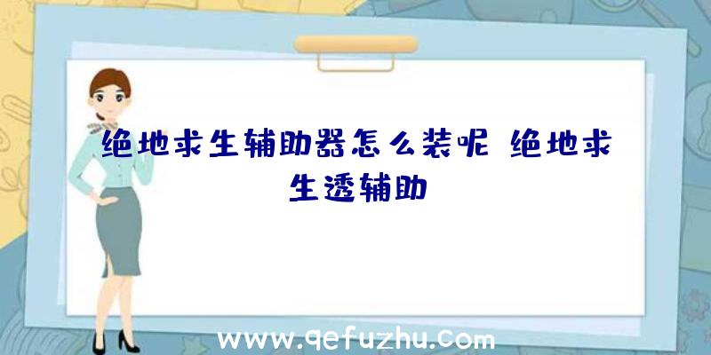 绝地求生辅助器怎么装呢、绝地求生透辅助