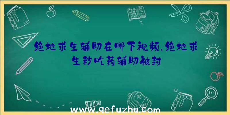 绝地求生辅助在哪下视频、绝地求生秒吃药辅助被封