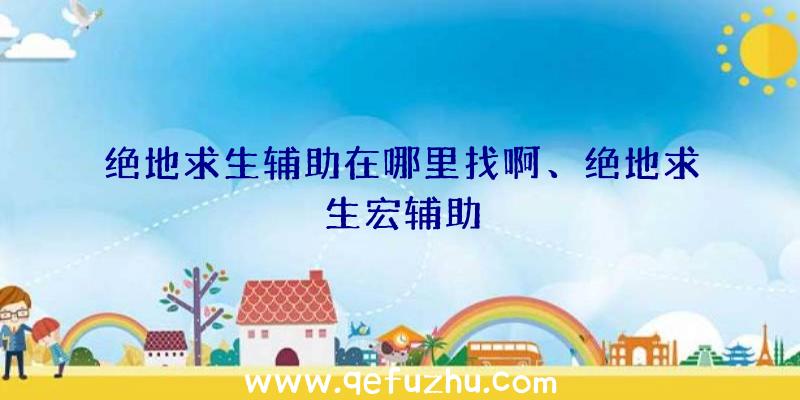 绝地求生辅助在哪里找啊、绝地求生宏辅助