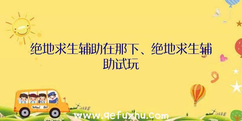 绝地求生辅助在那下、绝地求生辅助试玩