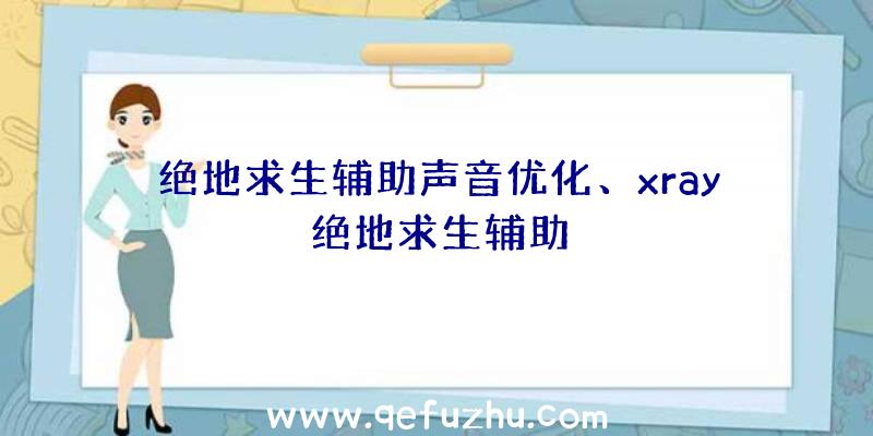 绝地求生辅助声音优化、xray绝地求生辅助