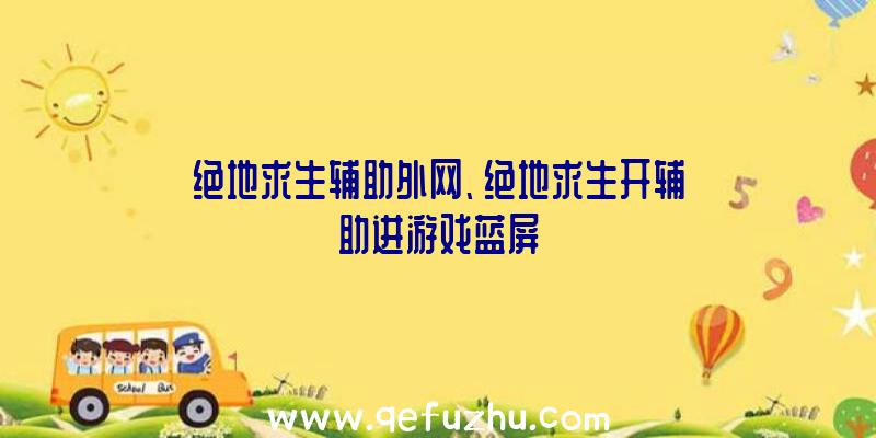 绝地求生辅助外网、绝地求生开辅助进游戏蓝屏