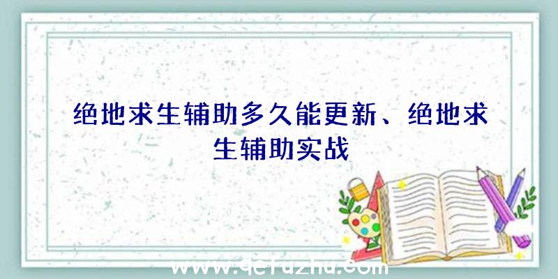 绝地求生辅助多久能更新、绝地求生辅助实战