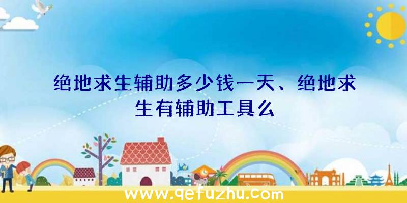 绝地求生辅助多少钱一天、绝地求生有辅助工具么