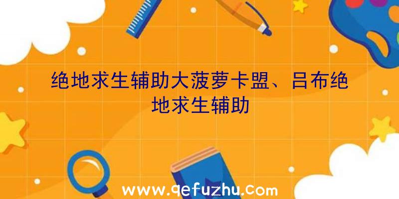 绝地求生辅助大菠萝卡盟、吕布绝地求生辅助