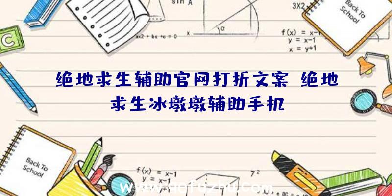 绝地求生辅助官网打折文案、绝地求生冰墩墩辅助手机