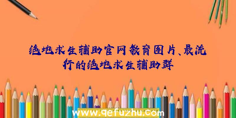 绝地求生辅助官网教育图片、最流行的绝地求生辅助群