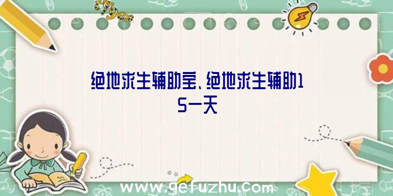 绝地求生辅助宝、绝地求生辅助15一天