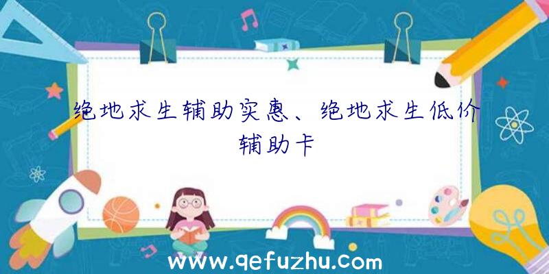 绝地求生辅助实惠、绝地求生低价辅助卡