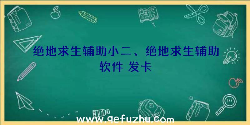 绝地求生辅助小二、绝地求生辅助软件