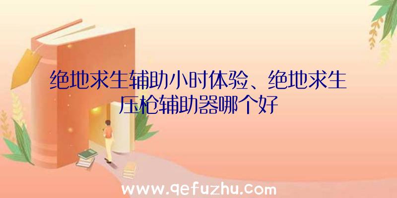 绝地求生辅助小时体验、绝地求生压枪辅助器哪个好