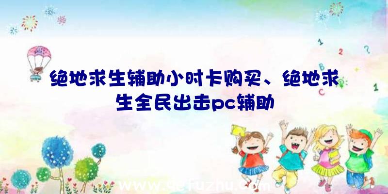 绝地求生辅助小时卡购买、绝地求生全民出击pc辅助