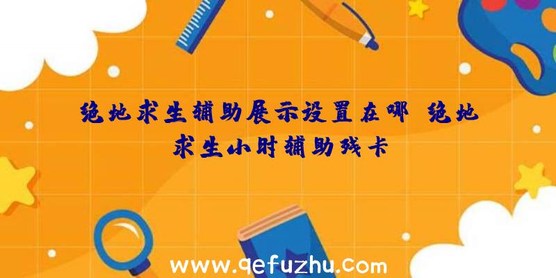 绝地求生辅助展示设置在哪、绝地求生小时辅助残卡