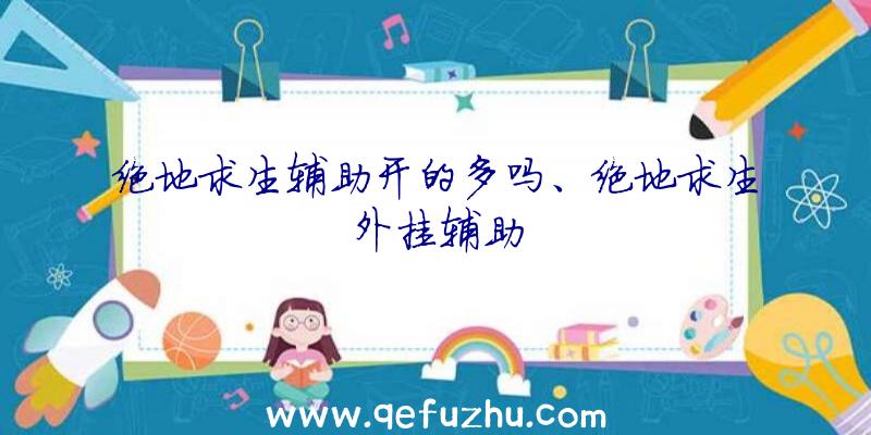 绝地求生辅助开的多吗、绝地求生外挂辅助