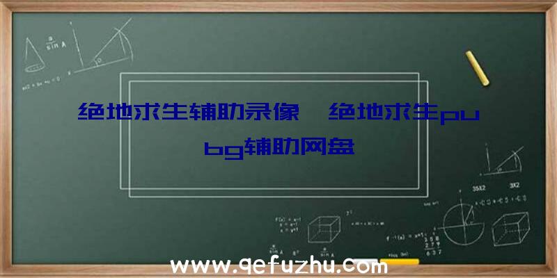 绝地求生辅助录像、绝地求生pubg辅助网盘