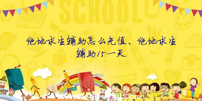 绝地求生辅助怎么充值、绝地求生辅助15一天