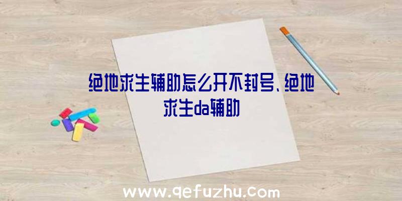 绝地求生辅助怎么开不封号、绝地求生da辅助