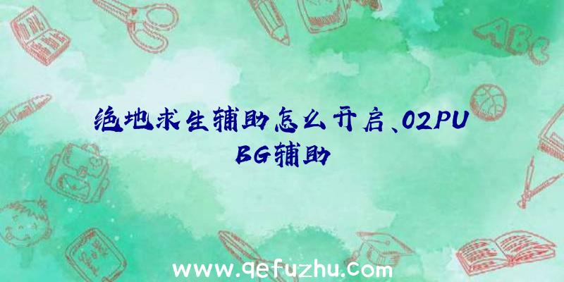 绝地求生辅助怎么开启、02PUBG辅助