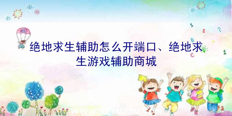 绝地求生辅助怎么开端口、绝地求生游戏辅助商城