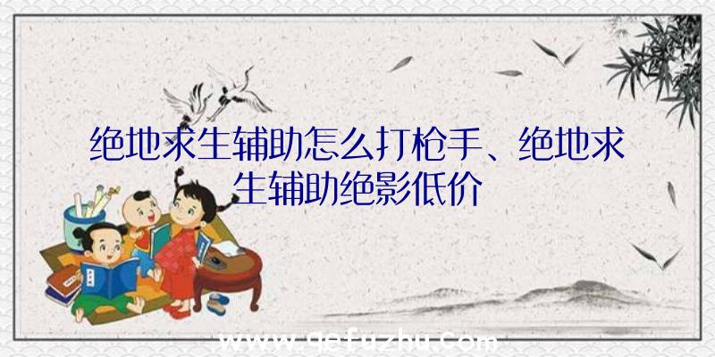 绝地求生辅助怎么打枪手、绝地求生辅助绝影低价