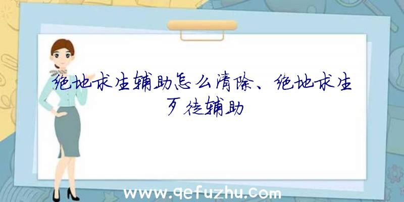 绝地求生辅助怎么清除、绝地求生歹徒辅助