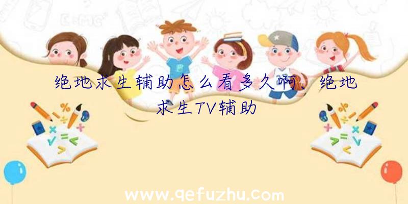 绝地求生辅助怎么看多久啊、绝地求生TV辅助