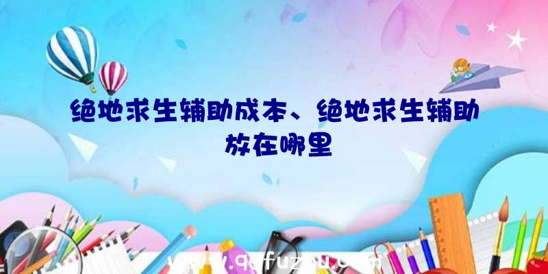 绝地求生辅助成本、绝地求生辅助