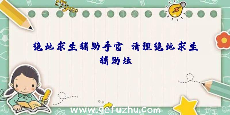 绝地求生辅助手雷、清理绝地求生辅助垃圾