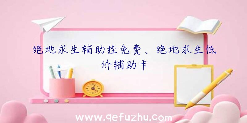 绝地求生辅助挂免费、绝地求生低价辅助卡