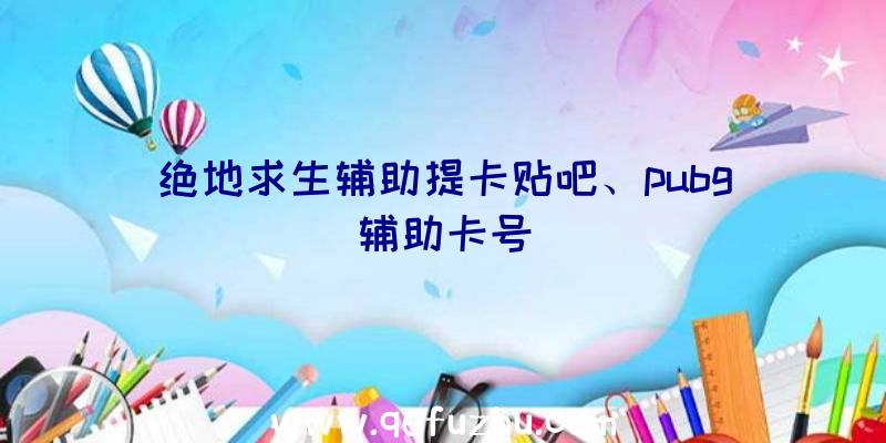 绝地求生辅助提卡贴吧、pubg辅助卡号