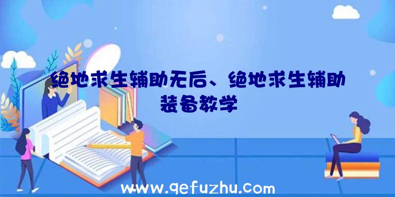 绝地求生辅助无后、绝地求生辅助装备教学