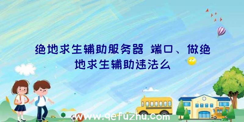 绝地求生辅助服务器+端口、做绝地求生辅助违法么