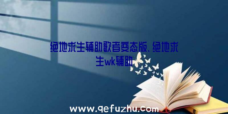 绝地求生辅助歌者变态版、绝地求生wk辅助