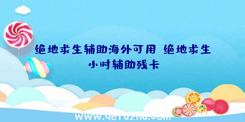 绝地求生辅助海外可用、绝地求生小时辅助残卡