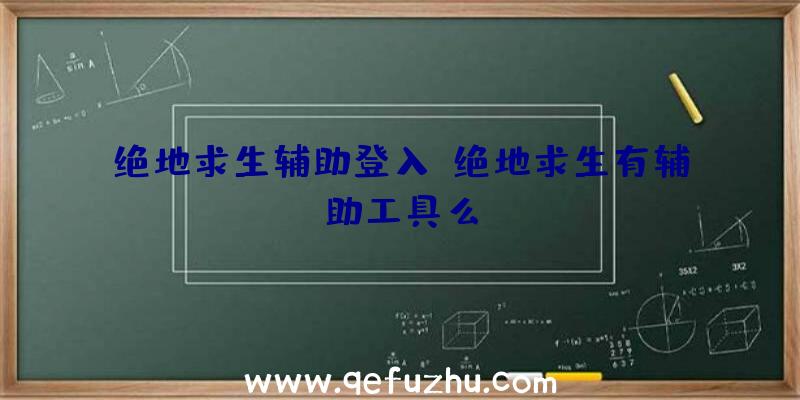 绝地求生辅助登入、绝地求生有辅助工具么