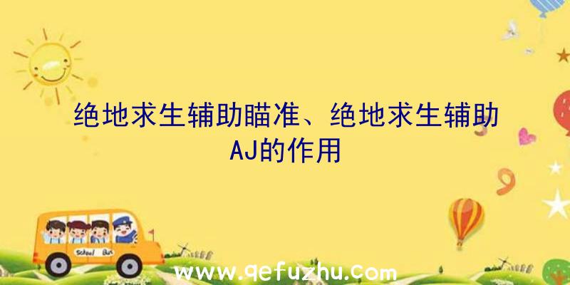 绝地求生辅助瞄准、绝地求生辅助AJ的作用