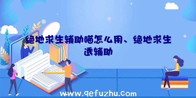 绝地求生辅助瞄怎么用、绝地求生透辅助