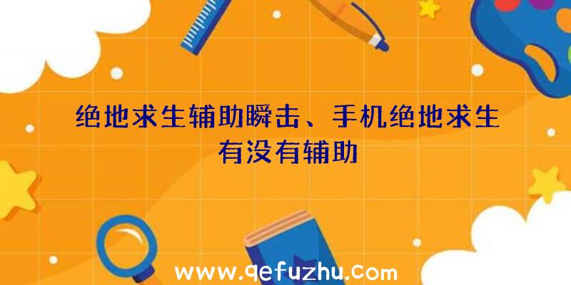 绝地求生辅助瞬击、手机绝地求生有没有辅助