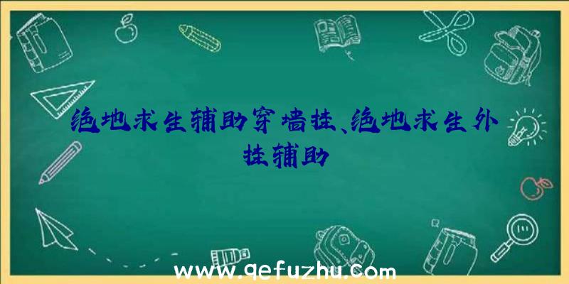 绝地求生辅助穿墙挂、绝地求生外挂辅助