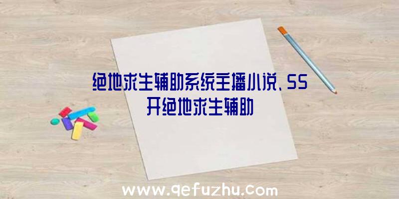 绝地求生辅助系统主播小说、55开绝地求生辅助