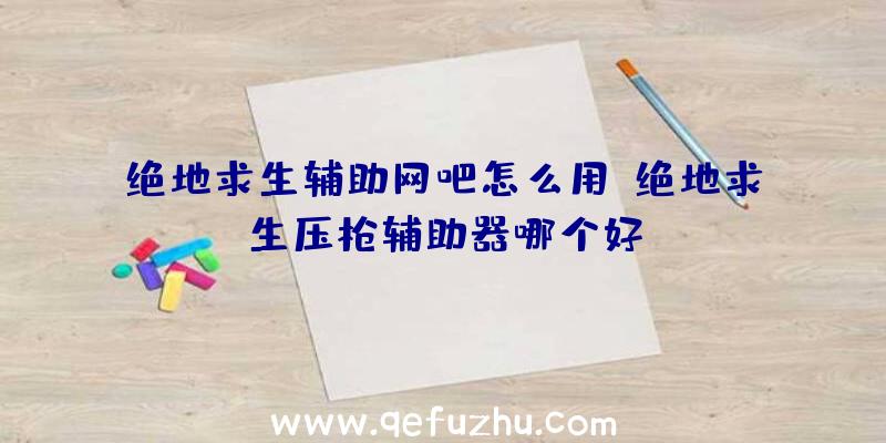 绝地求生辅助网吧怎么用、绝地求生压枪辅助器哪个好