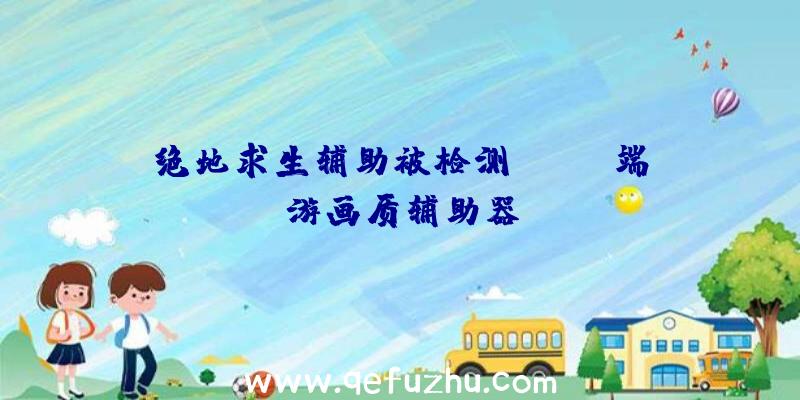 绝地求生辅助被检测、pubg端游画质辅助器