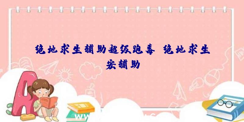 绝地求生辅助超级跑毒、绝地求生宏辅助